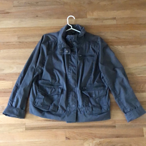 J crew military jacket size xl dark olive ladies